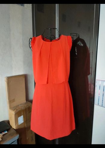 Robe sans manches de soirée en Corail