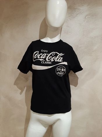 Tshirt MC noir inscription Coca-Cola T S