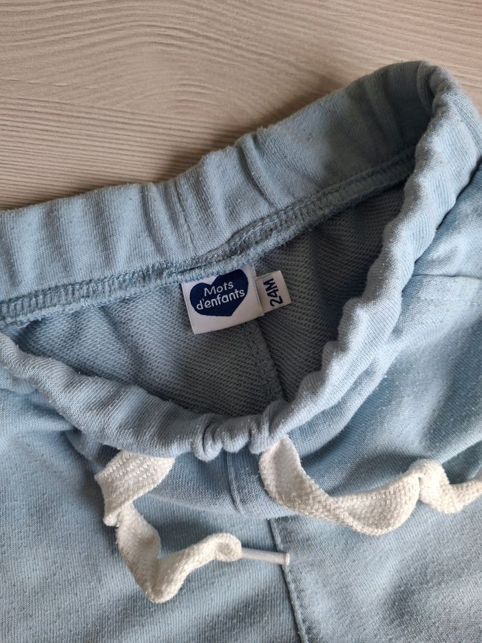Short bleu clair bébé garçon 24 mois - photo numéro 2