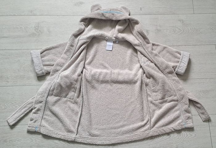 Robe de chambre polaire beige bébés taille 2ans Carré Blanc - photo numéro 5