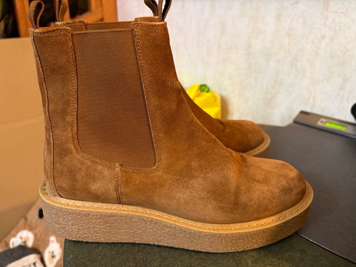 Bottines geox p38 portées une fois marron - photo numéro 5
