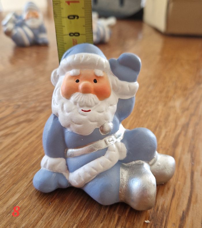 Lot de 11 Pères Noël en céramique, Neufs avec étiquettes - photo numéro 7