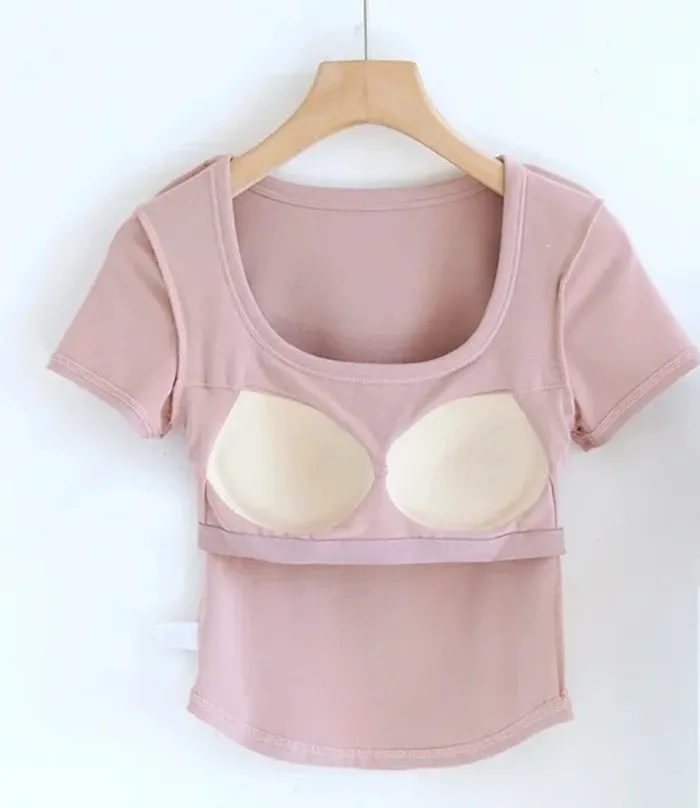 T shirt brassière intégrée rembourrée - photo numéro 3