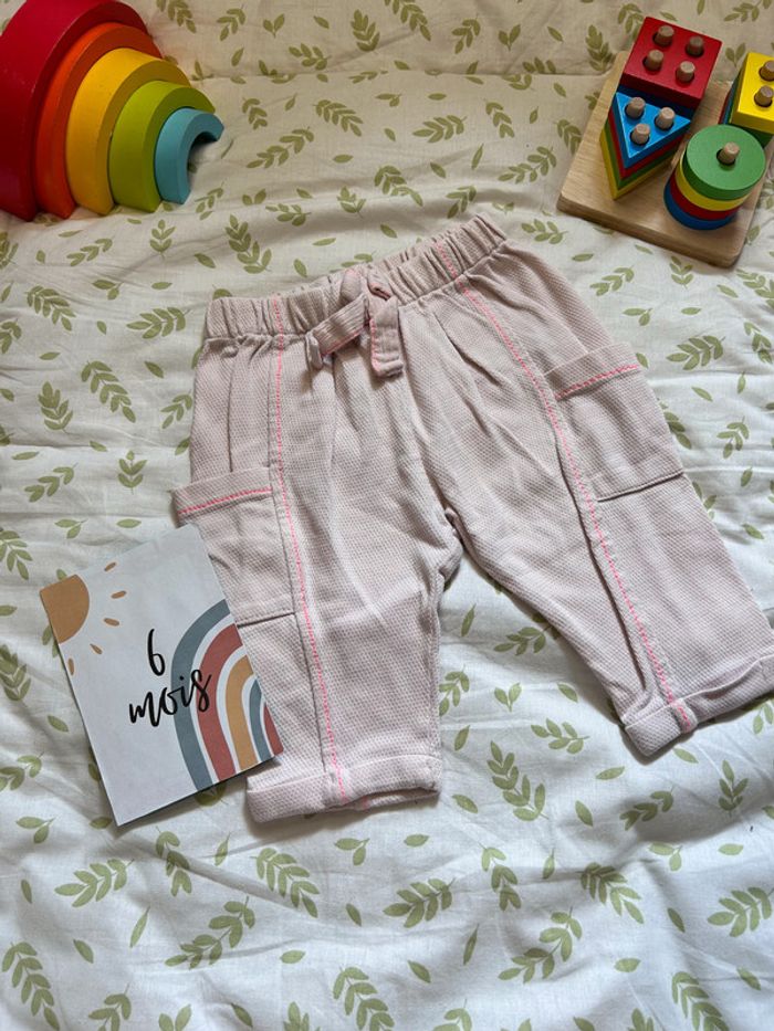pantalon rose pâle zara 6 mois