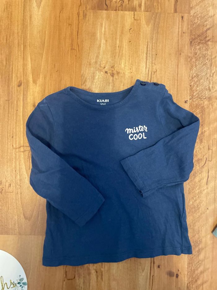 Lot de 4 t-shirts manches longues taille 9 mois - photo numéro 2