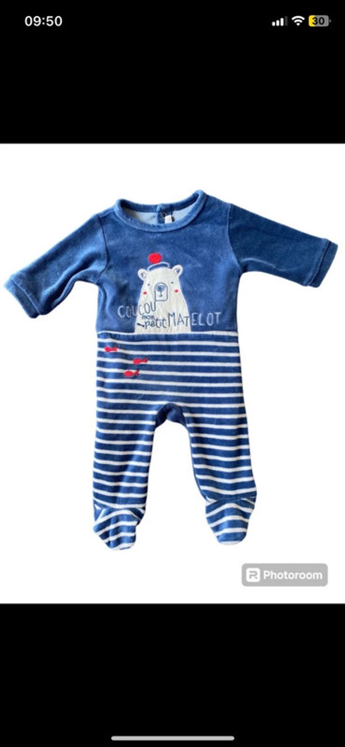 Lot de 2 pyjamas garçon 3 mois - photo numéro 2