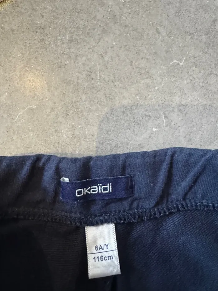 Short souple avec cordelette & 2 poches - Okaidi - Bleu marine & argenté - 6ans - photo numéro 2