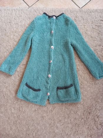 🐿belle veste gilet mohair main 8ans