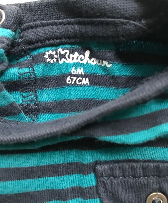 Tee shirt rayé 6 mois Kitchoun - photo numéro 3