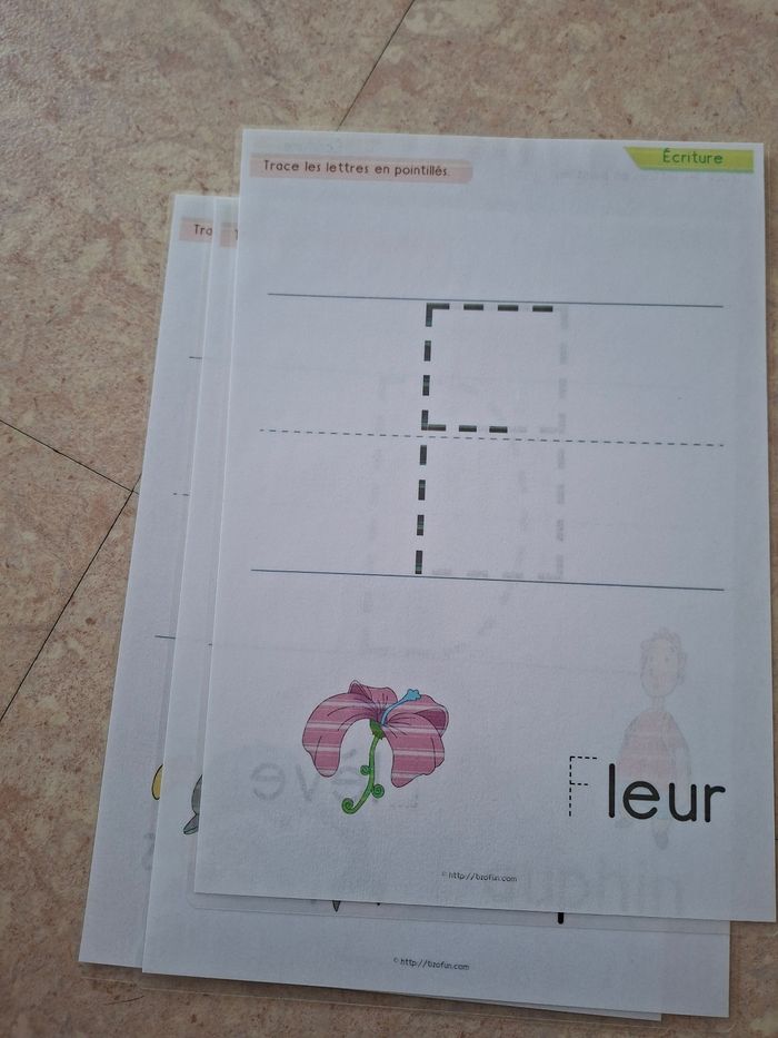 fiches pour apprentissage à l'écriture - photo numéro 3