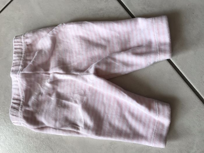 Pantalon polaire rose et blanc orchestra - photo numéro 2