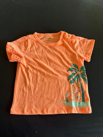 T shirt orange marque kimbaloo taille 12 mois 74cm