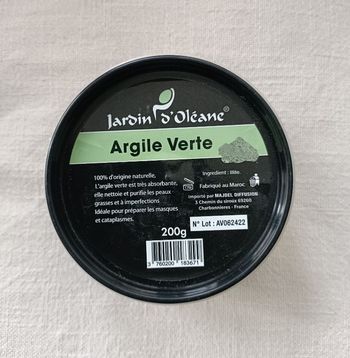 200g d'argile verte jardin d'oléane