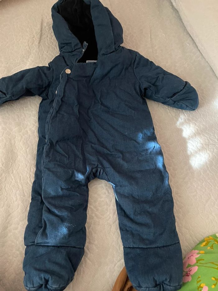 Combi-pilote combinaison hiver bébé doublée velours 6mois 67cm