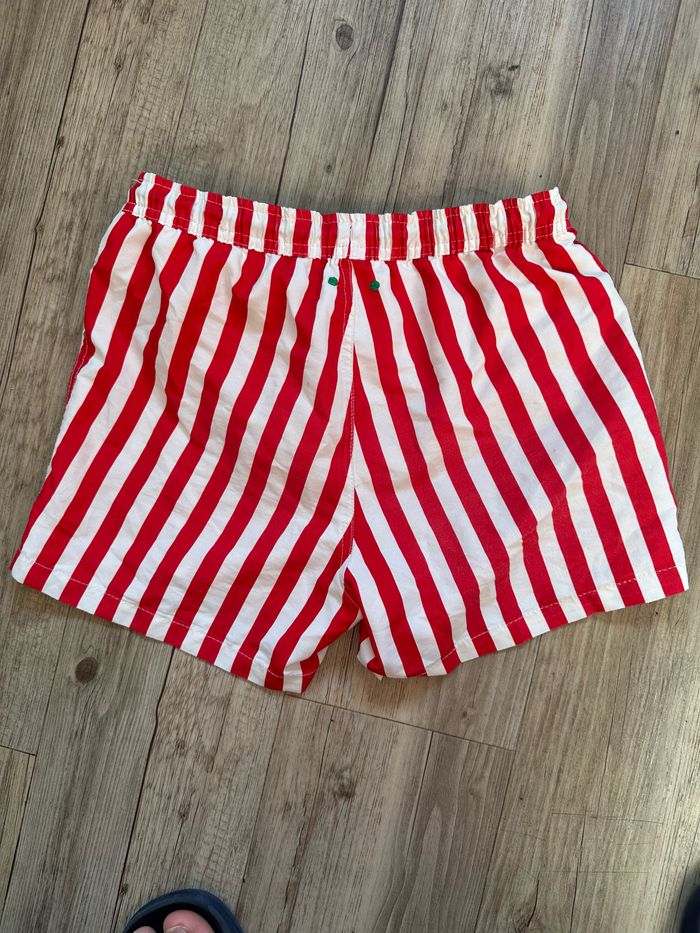 Short de bain rayé rouge et blanc 11/12 ans Zara - photo numéro 4