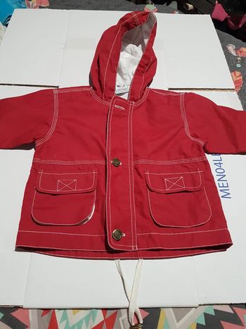 Veste à capuche  légère  phildar  6 mois