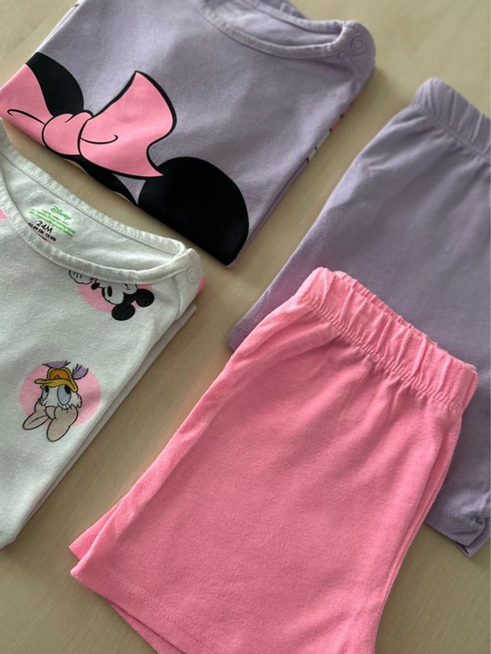 Lot de 2 pyjamas short Minnie 24 mois - photo numéro 2
