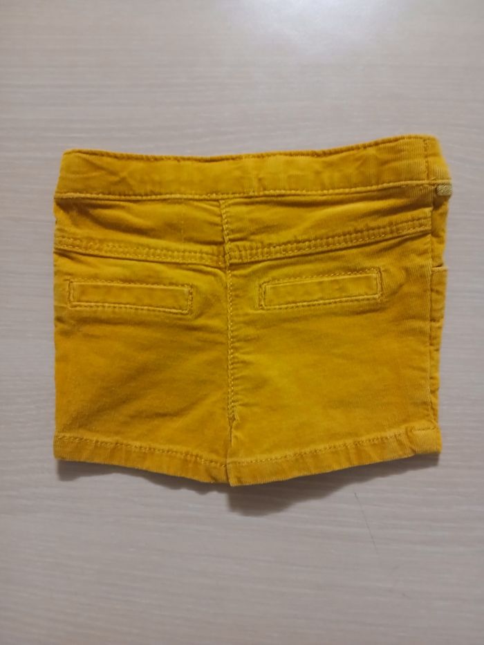 Short bebe d hiver en coton taille 3 mois marque tape a l oeil couleur moutarde - photo numéro 7