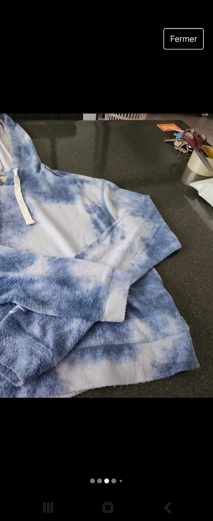 Sweat bleu et blanc Hollister - photo numéro 3