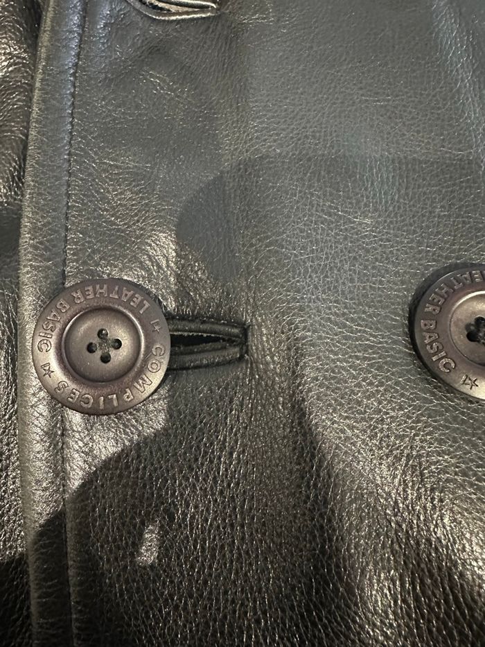 Veste caban en cuir noir Complices TL - photo numéro 3