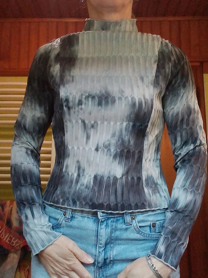 Pull col montant femme Shein gris - photo numéro 3