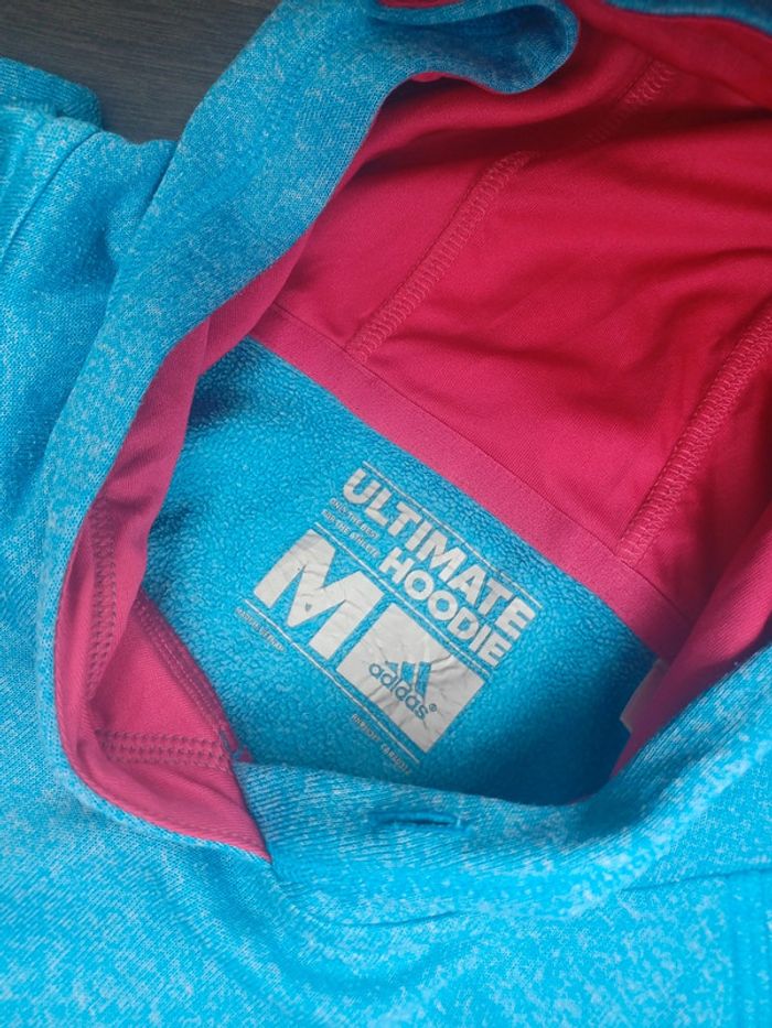Veste full zip adidas bleu et rose - photo numéro 3