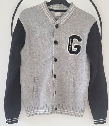 Cardigan épais gris et bleu marine marque Name It