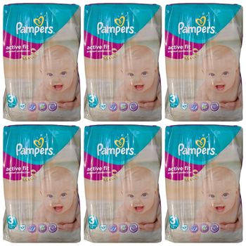 Lot de 282 Couches Pampers Active fit Premium protection 4-9kg Taille 3 Neuf