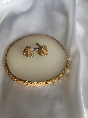 Boucle d’oreille coeur rose