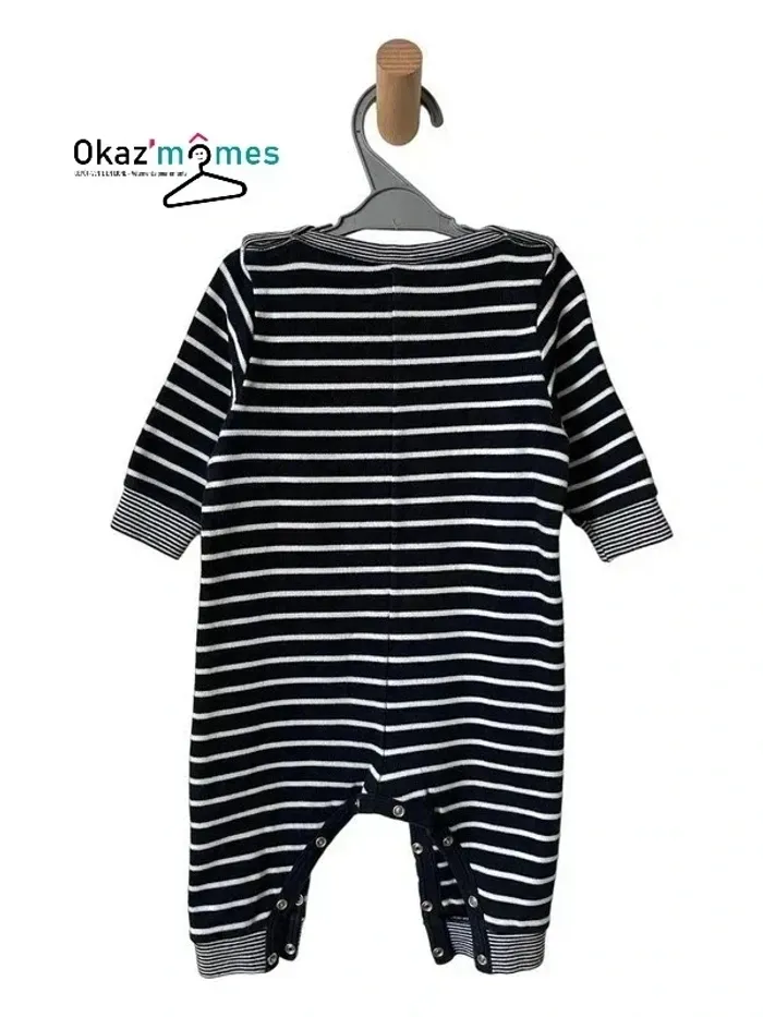 Combinaison à rayures motif ours - Petit Bateau 6 mois (67cm) - photo numéro 3