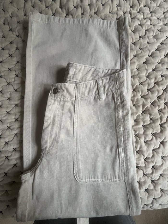 Pantalon jean large écru Promod