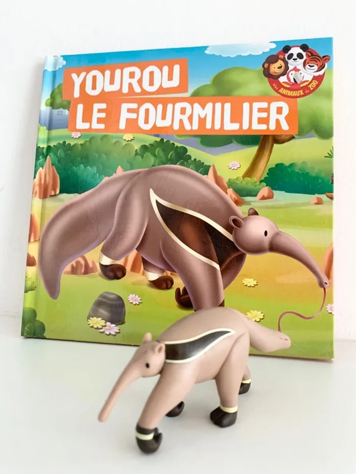 Yourou le fourimilier - 📚 livre avec figurine. altaya De agostini. collection “Mes animaux du zoo”