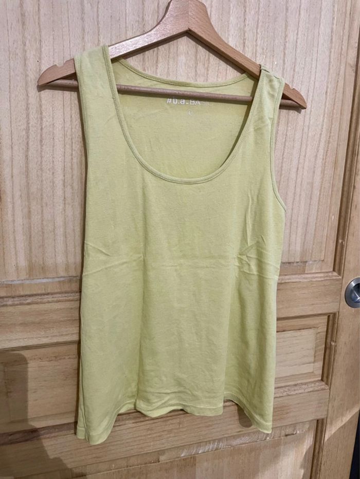 Débardeur simple basic couleur un vert anis taille L