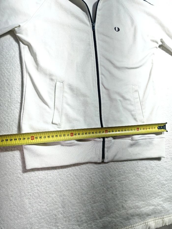 Élégante veste de survêtement Fred Perry taille L Femme, couleur blanc crème. - photo numéro 5
