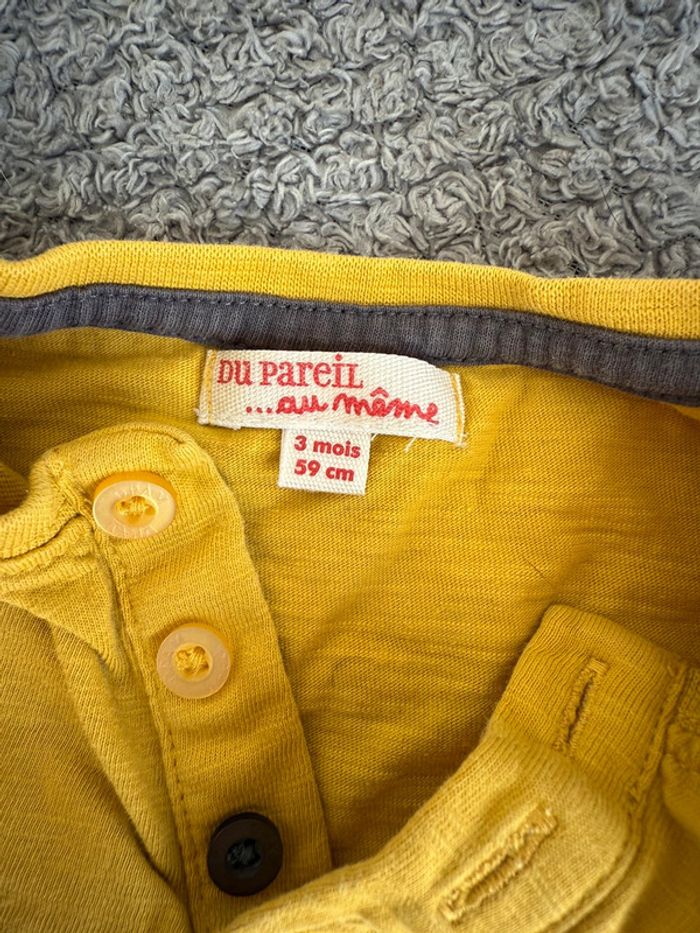 T-shirt manche longue jaune (3mois) - photo numéro 5