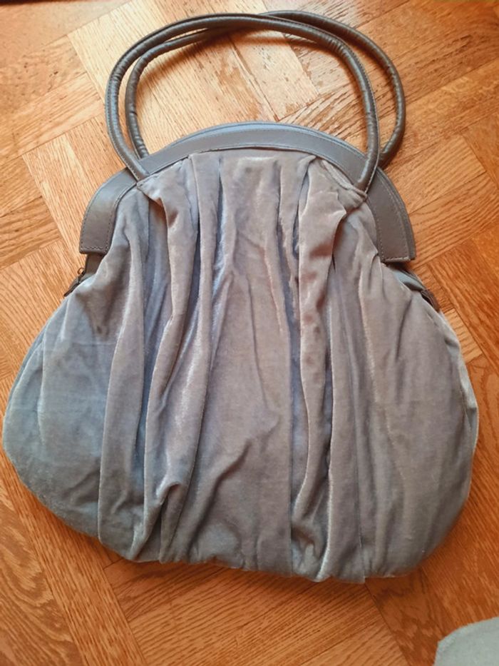 Sac Kontessa velours gris - photo numéro 3