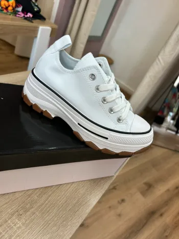 Chaussures femme basket femme blanche compensée taille 36