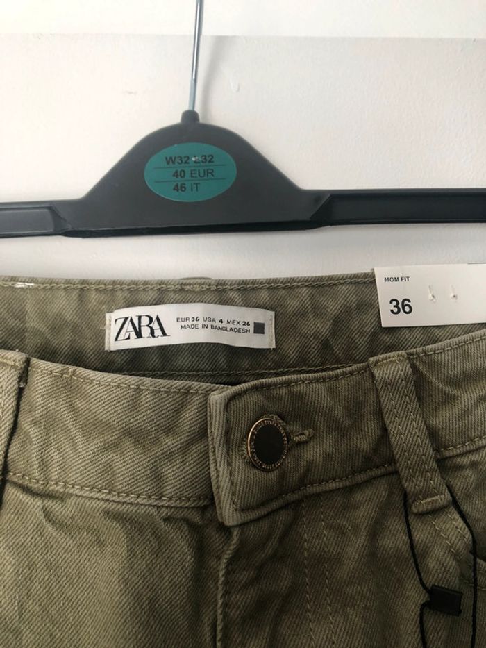 Superbe beau jean Mom Fit Zara taille haute neuf avec étiquette taille 36 - photo numéro 2