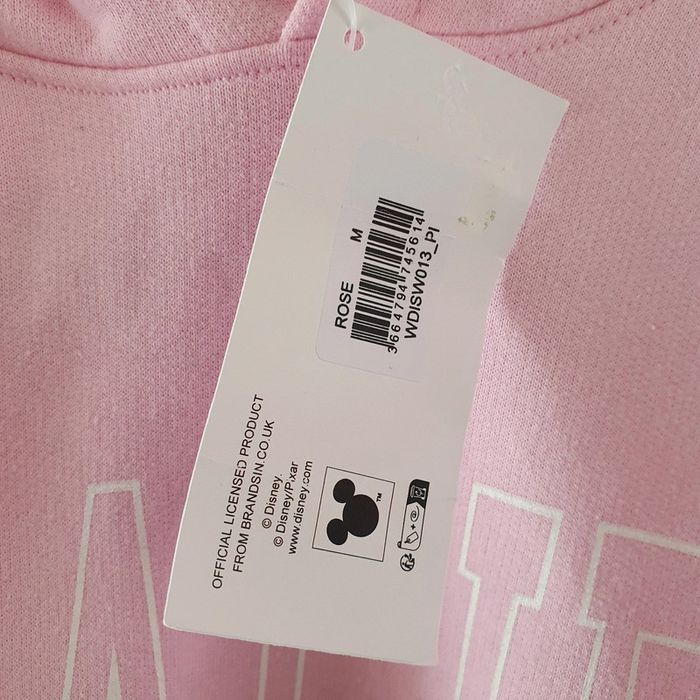 Magnifique Tee-shirt Femme avec capuche Minnie Taille M Couleur rose pâle Disney - photo numéro 4