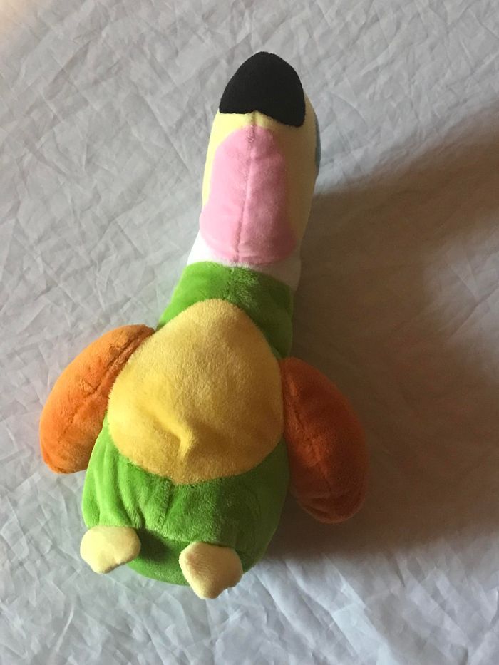 Petit Pélican Multicolore Oiseau Animal Faune Peluche Petits Enfants Bébés - photo numéro 6