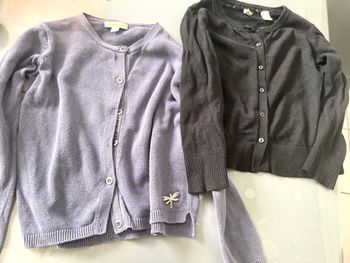 Lot de Cardigans T 4 ans Vert Baudet Okaiidi noir et bleu