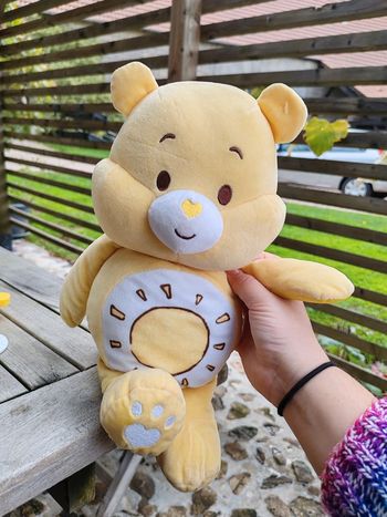 Peluche sensorielle bisounours jaune