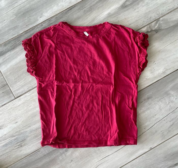 Tee-Shirt fille T 9-10 ans Only rouge bordeaux