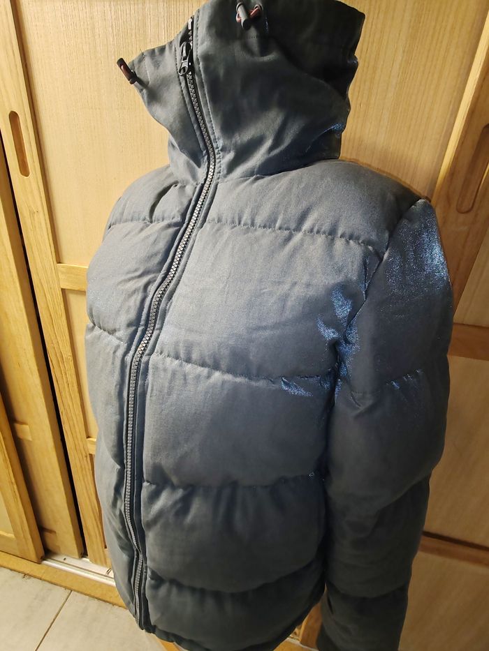 Doudoune parka femme ETAM taille xs 34 grise bleue - photo numéro 6