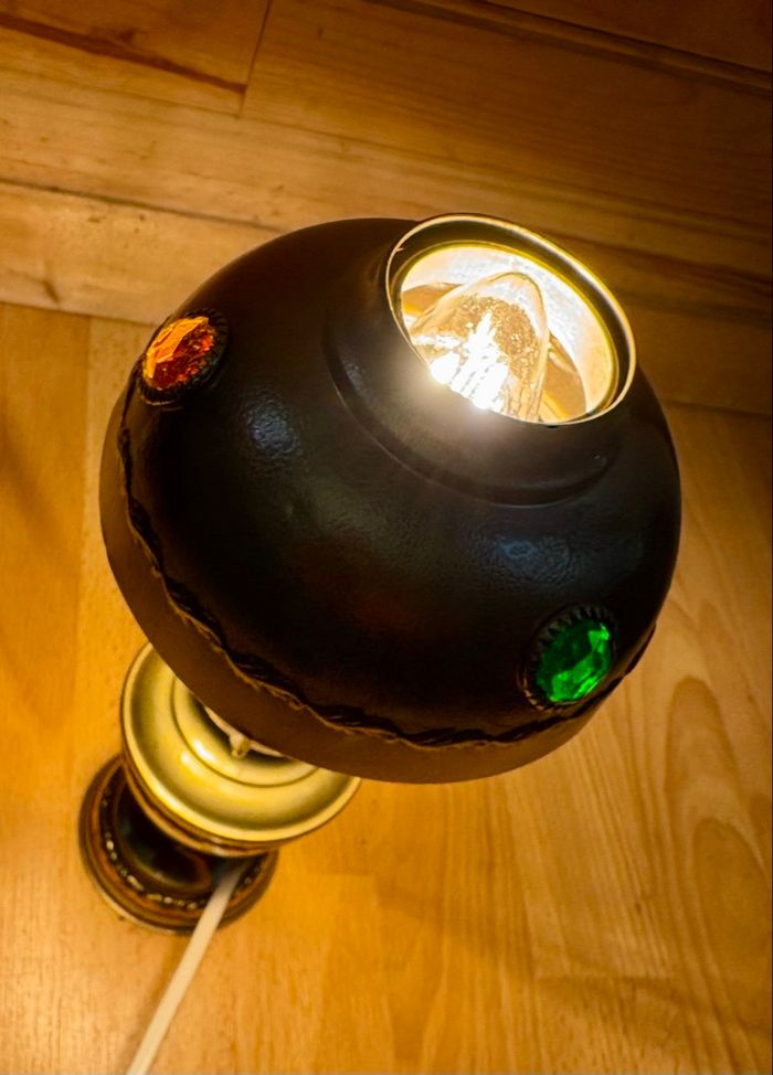 Vintage lampe à pétrole électrifiée - photo numéro 6