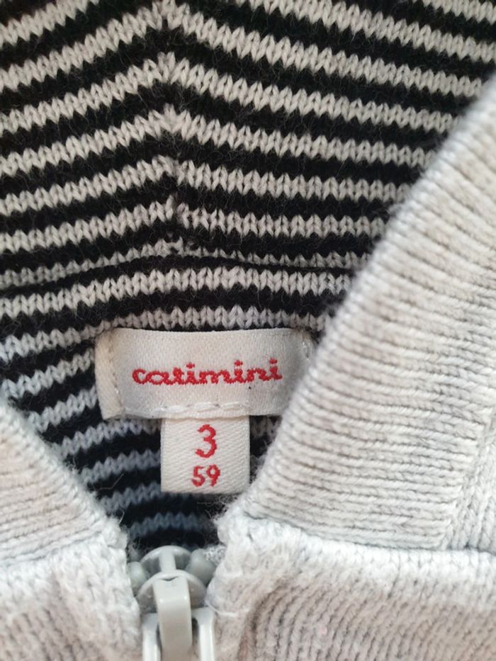 Gilet zippé bébé 3 mois chien catimini - photo numéro 2