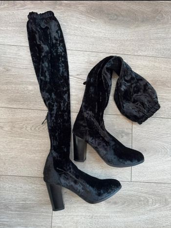 Bottes cuissardes  en velours noires