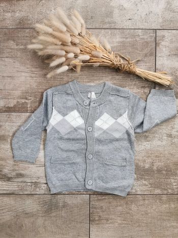 🌿Gilet gris Orchestra 3mois style vintage