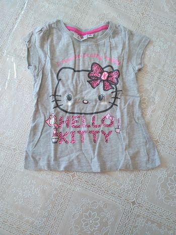 Tee-shirt gris Hello Kitty 3 ans