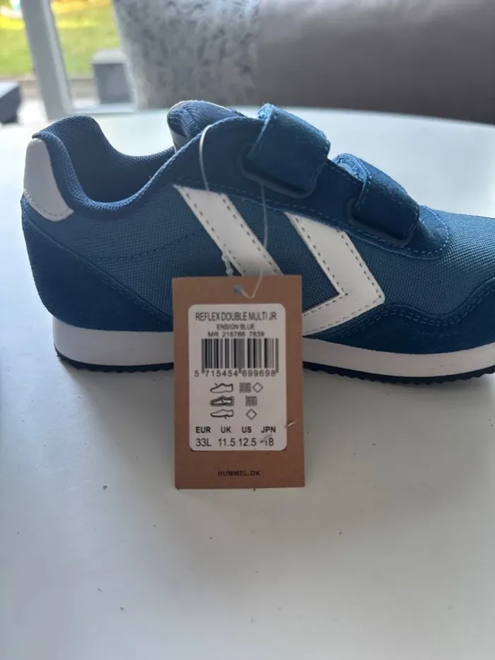 Baskets Hummel bleues et blanches – Taille 33 – Neuves étiquette - photo numéro 7